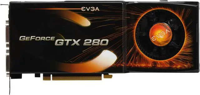 Alt view image 3 of 5 - EVGA GeForce GTX 280 1GB GDDR3 PCI Express 2.0 x16 SLI Support Graphics Card 01G-P3-1280-RX