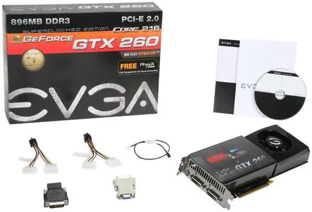 Alt view image 6 of 6 - EVGA 896-P3-1257-AR GeForce GTX 260 Core 216 Superclocked Edition 896MB 448-bit GDDR3 PCI Express 2.0 x16 HDCP Ready SLI Supported Video Card