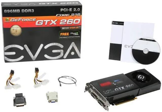 Alt view image 6 of 6 - EVGA 896-P3-1255-AR GeForce GTX 260 Core 216 896MB 448-bit GDDR3 PCI Express 2.0 x16 HDCP Ready SLI Supported Video Card