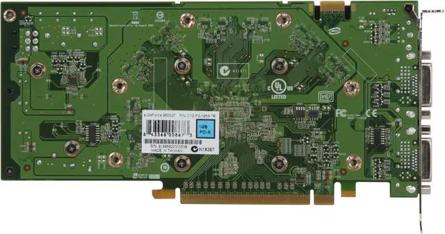Alt view image 4 of 6 - EVGA GeForce 9600 GT 1GB GDDR3 PCI Express 2.0 x16 SLI Support Graphics Card 01G-P3-N858-TR