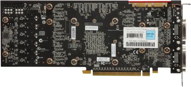 Alt view image 4 of 5 - EVGA 896-P3-1171-AR GeForce GTX 275 Superclocked Edition 896MB 448-bit DDR3 PCI Express 2.0 x16 HDCP Ready SLI Supported Video Card