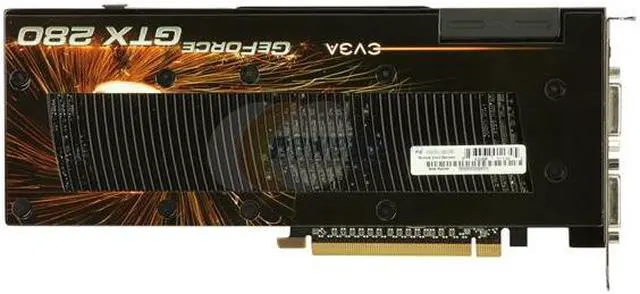 Alt view image 3 of 3 - EVGA  01G-P3-1282-TR  GeForce GTX 280 Superclocked  1GB  512-bit  GDDR3  PCI Express 2.0 x16  HDCP Ready SLI Supported Video Card