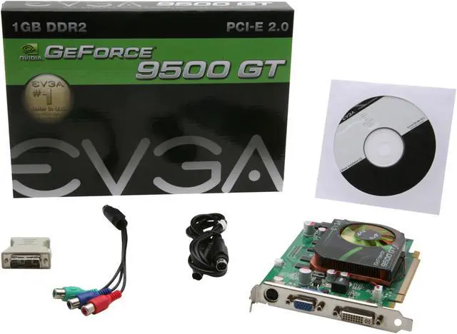 Alt view image 6 of 6 - EVGA GeForce 9500 GT 1GB DDR2 PCI Express 2.0 x16 Graphics Card 01G-P3-N958-LR