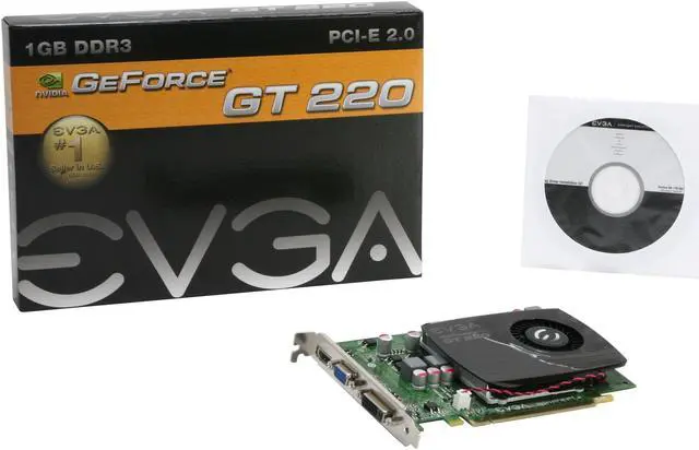 Alt view image 5 of 5 - EVGA GeForce GT 220 1GB DDR3 PCI Express 2.0 x16 Graphics Card 01G-P3-1226-LR