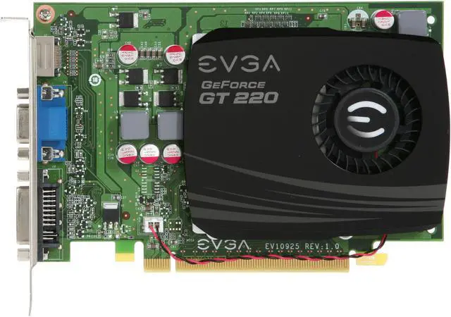 Alt view image 3 of 5 - EVGA 01G-P3-1228-LR GeForce GT 220 FTW 1GB 128-bit DDR3 PCI Express 2.0 x16 HDCP Ready  Video Card