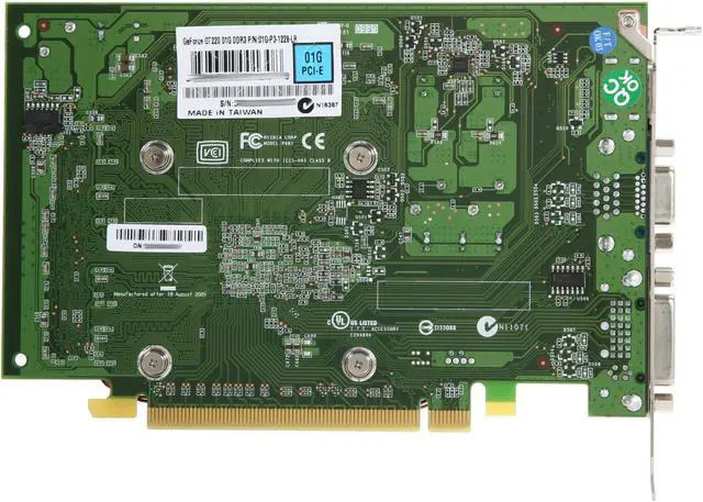 Alt view image 4 of 5 - EVGA 01G-P3-1228-LR GeForce GT 220 FTW 1GB 128-bit DDR3 PCI Express 2.0 x16 HDCP Ready  Video Card