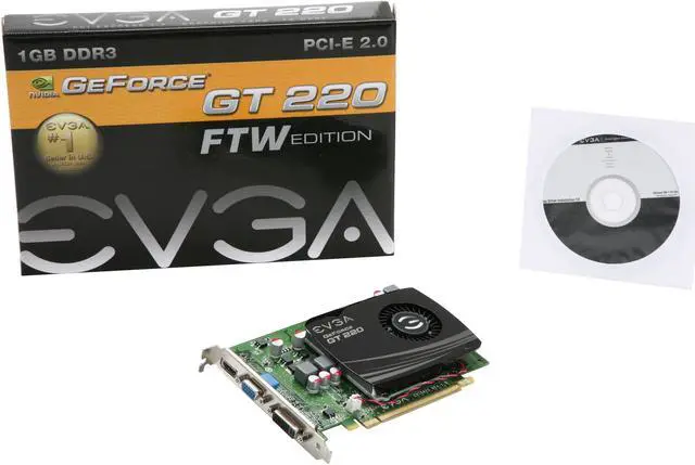 Alt view image 5 of 5 - EVGA 01G-P3-1228-LR GeForce GT 220 FTW 1GB 128-bit DDR3 PCI Express 2.0 x16 HDCP Ready  Video Card
