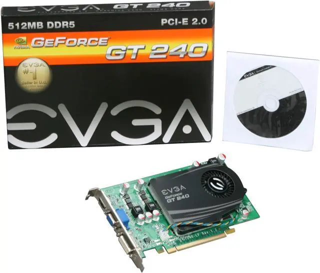 Alt view image 5 of 5 - EVGA GeForce GT 240 512MB DDR5 PCI Express 2.0 x16 Graphics Card 512-P3-1240-LR