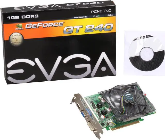 Alt view image 5 of 5 - EVGA GeForce GT 240 1GB DDR3 PCI Express 2.0 x16 Graphics Card 01G-P3-1235-LR