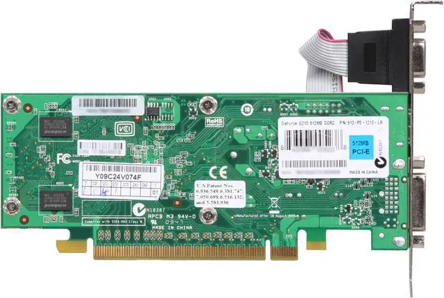 Alt view image 4 of 5 - EVGA GeForce 210 512MB DDR2 PCI Express 2.0 x16 Graphics Card 512-P3-1213-LR