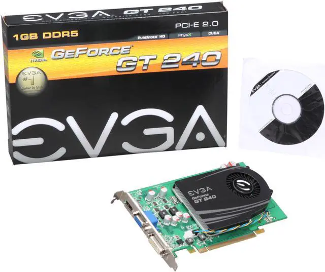 Alt view image 5 of 5 - EVGA GeForce GT 240 1GB DDR5 PCI Express 2.0 x16 Graphics Card 01G-P3-1246-LR