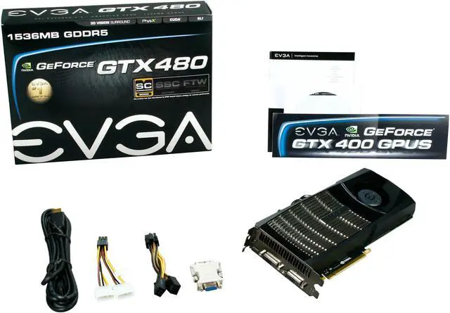 Alt view image 6 of 6 - EVGA 015-P3-1482-AR GeForce GTX 480 (Fermi) SuperClocked 1536MB 384-bit GDDR5 PCI Express 2.0 x16 HDCP Ready SLI Support Video Card