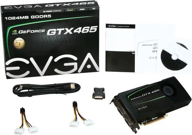 Alt view image 6 of 6 - EVGA GeForce GTX 465 (Fermi) 1GB GDDR5 PCI Express 2.0 x16 SLI Support Graphics Card 01G-P3-1465-AR