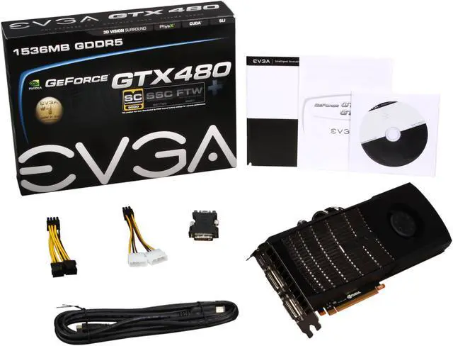 Alt view image 6 of 6 - EVGA 015-P3-1485-AR GeForce GTX 480 (Fermi) SuperClocked+ 1536MB 384-bit GDDR5 PCI Express 2.0 x16 HDCP Ready SLI Support Video Card