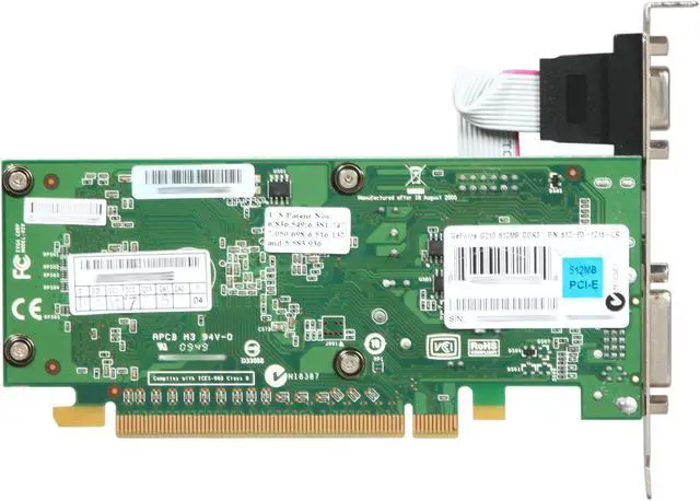 Alt view image 3 of 4 - EVGA GeForce 210 512MB DDR3 PCI Express 2.0 x16 Graphics Card 512-P3-1215-LR DUP