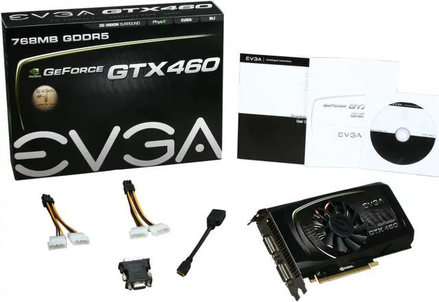 Alt view image 6 of 6 - EVGA FPB (Free Performance Boost) GeForce GTX 460 (Fermi) 768MB GDDR5 PCI Express 2.0 x16 SLI Support Graphics Card 768-P3-1360-TR