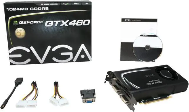 Alt view image 6 of 6 - EVGA GeForce GTX 460 (Fermi) 1GB GDDR5 PCI Express 2.0 x16 SLI Support Graphics Card 01G-P3-1371-TR