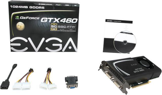 Alt view image 6 of 6 - EVGA 01G-P3-1373-TR GeForce GTX 460 (Fermi) Superclocked EE 1GB 256-bit GDDR5 PCI Express 2.0 x16 HDCP Ready SLI Support Video Card
