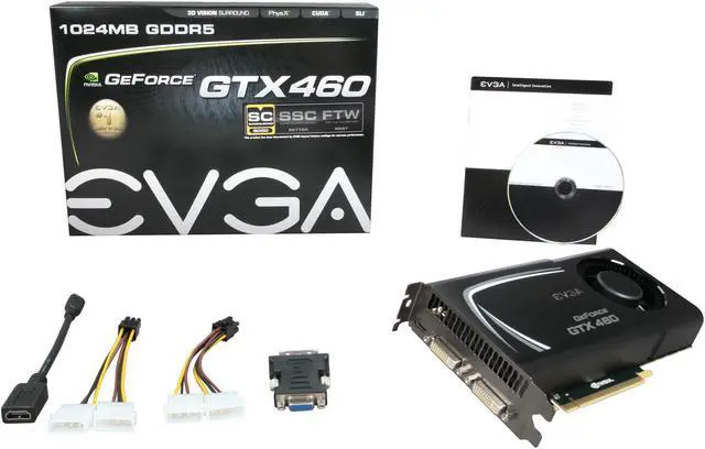 Alt view image 6 of 6 - EVGA 01G-P3-1373-AR GeForce GTX 460 (Fermi) Superclocked EE 1GB 256-bit GDDR5 PCI Express 2.0 x16 HDCP Ready SLI Support Video Card