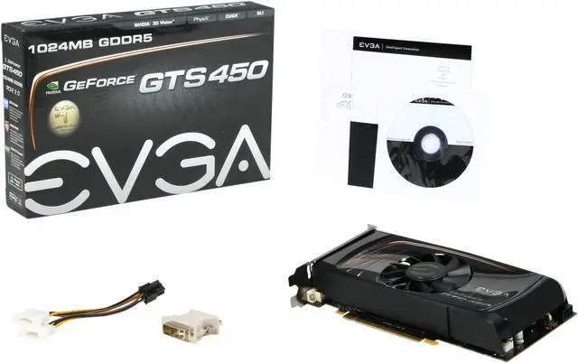 Alt view image 6 of 6 - EVGA GeForce GTS 450 (Fermi) 1GB GDDR5 PCI Express 2.0 x16 SLI Support Graphics Card 01G-P3-1450-TR