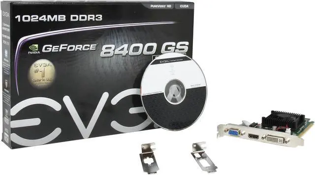 Alt view image 5 of 5 - EVGA GeForce 8400 GS 1GB DDR3 PCI Express 2.0 x16 Graphics Card 01G-P3-1302-LR