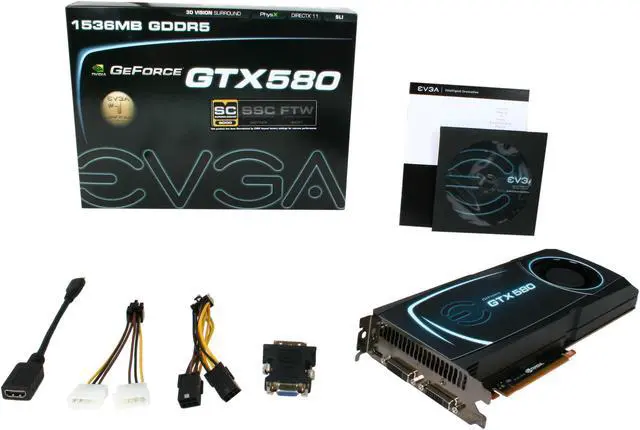 Alt view image 6 of 6 - EVGA SuperClocked 015-P3-1582-AR GeForce GTX 580 (Fermi) 1536MB 384-bit GDDR5 PCI Express 2.0 x16 HDCP Ready SLI Support Video Card