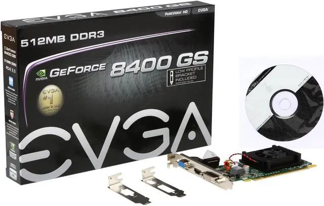 Alt view image 5 of 5 - EVGA 8 GeForce 8400 GS 512MB DDR3 PCI Express 2.0 x16 Low Profile Graphics Card 512-P3-1300-LR