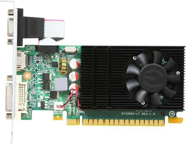 Alt view image 3 of 4 - EVGA SuperClocked 01G-P3-1435-LR GeForce GT 430 (Fermi) 1GB 128-bit DDR3 PCI Express 2.0 x16 HDCP Ready Low Profile Video Card