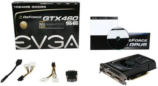 Alt view image 6 of 6 - EVGA SuperClocked 01G-P3-1367-TR GeForce GTX 460 SE (Fermi) 1GB 256-bit GDDR5 PCI Express 2.0 x16 HDCP Ready SLI Support Video Card
