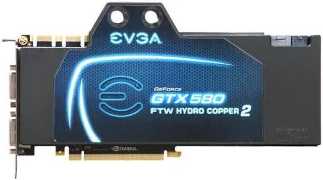 Alt view image 3 of 6 - EVGA 015-P3-1589-AR GeForce GTX 580 (Fermi) FTW Hydro Copper 2 1536MB 384-bit GDDR5 PCI Express 2.0 x16 HDCP Ready SLI Support Video Card