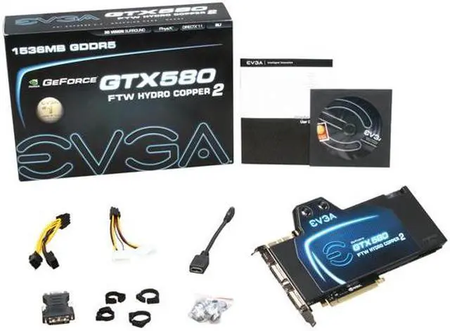 Alt view image 6 of 6 - EVGA 015-P3-1589-AR GeForce GTX 580 (Fermi) FTW Hydro Copper 2 1536MB 384-bit GDDR5 PCI Express 2.0 x16 HDCP Ready SLI Support Video Card