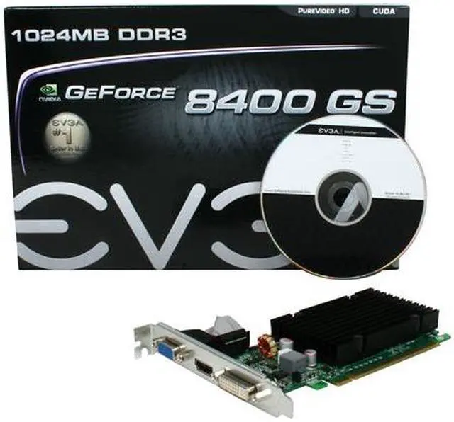 Alt view image 5 of 5 - EVGA GeForce 8400 GS 1GB DDR3 PCI Express 2.0 Low Profile Ready Graphics Card 01G-P3-1303-KR