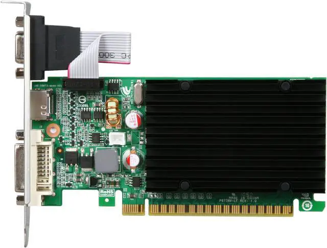 Alt view image 3 of 5 - EVGA GeForce 8400 GS 512MB DDR3 PCI Express 2.0 x16 Low Profile Ready Graphics Card 512-P3-1301-KR