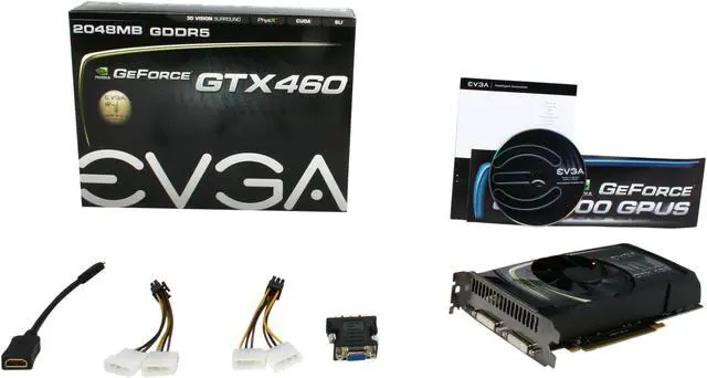 Alt view image 6 of 6 - EVGA GeForce GTX 460 (Fermi) 2GB GDDR5 PCI Express 2.0 x16 SLI Support Graphics Card 02G-P3-1386-KR