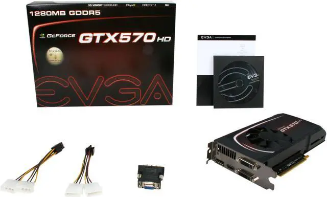 Alt view image 6 of 6 - EVGA 012-P3-1571-KR GeForce GTX 570 HD w/Display-Port (Fermi) 1280MB 320-bit GDDR5 PCI Express 2.0 x16 HDCP Ready SLI Support Video Card