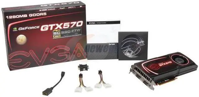 Alt view image 5 of 5 - EVGA SuperClocked 012-P3-1572-TR GeForce GTX 570 (Fermi) 1280MB 320-bit GDDR5 PCI Express 2.0 x16 HDCP Ready SLI Support Video Card