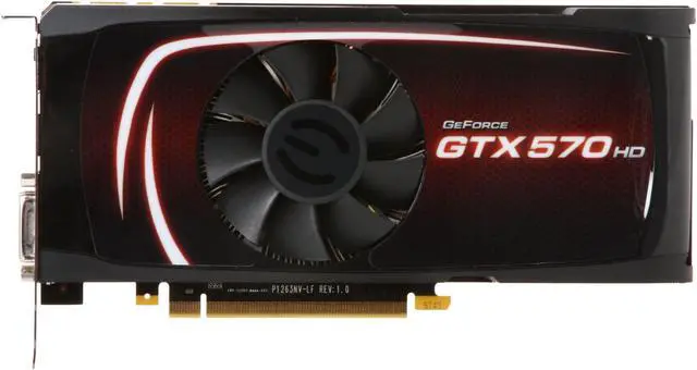 Alt view image 3 of 6 - EVGA SuperClocked 012-P3-1573-KR GeForce GTX 570 HD w/Display-Port (Fermi) 1280MB 320-bit GDDR5 PCI Express 2.0 x16 HDCP Ready SLI Support Video Card