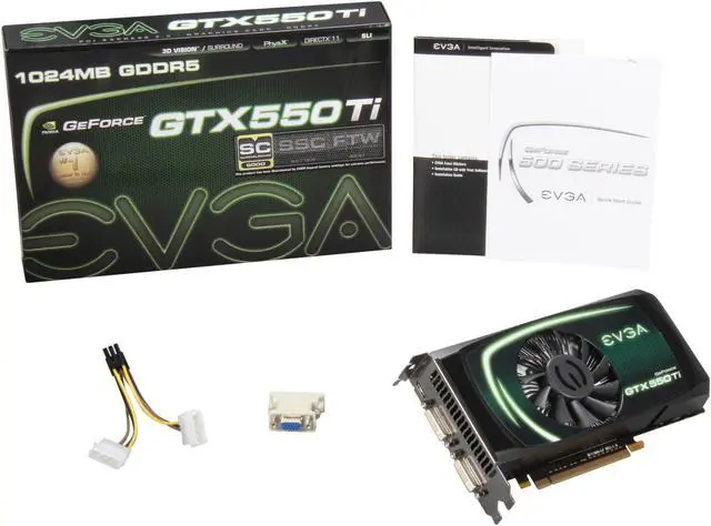 Alt view image 6 of 6 - EVGA SuperClocked 01G-P3-1557-KR GeForce GTX 550 Ti (Fermi) 1GB 192-bit GDDR5 PCI Express 2.0 x16 HDCP Ready SLI Support Video Card