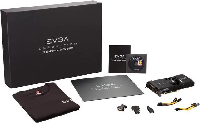 Alt view image 6 of 6 - EVGA GTX 590 CLASSIFIED Limited Edition 3GB 768-bit GDDR5 PCI express 2.0 x16, 3xDual-Link DVI, DisplayPort,  HDCP Ready, QUAD SLI Ready, PhysX, 3D Vision Surround Support Video Card, 03G-P3-1598-AR