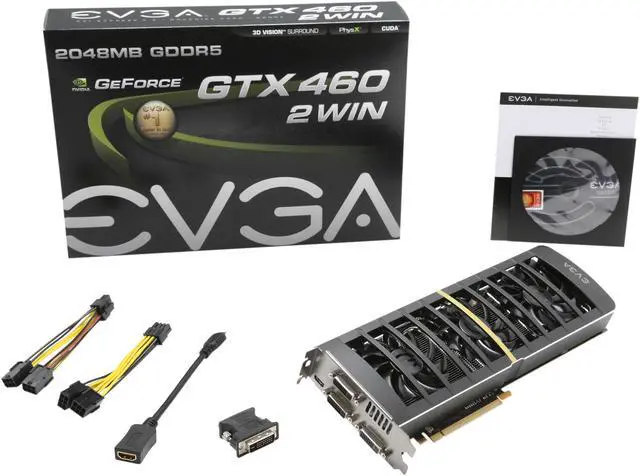 Alt view image 6 of 6 - EVGA 02G-P3-1387-AR GeForce GTX 460 (Fermi) 2Win 2GB 512-bit GDDR5 PCI Express 2.0 x16 HDCP Ready Video Card
