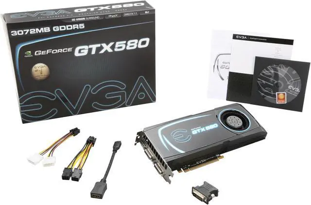 Alt view image 6 of 6 - EVGA GeForce GTX 580 (Fermi) 3GB GDDR5 PCI Express 2.0 x16 SLI Support Graphics Card 03G-P3-1584-AR