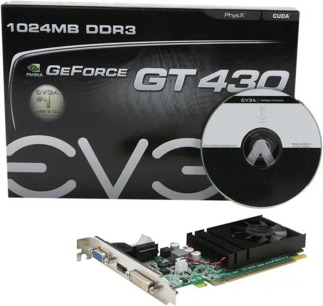 Alt view image 5 of 5 - EVGA GeForce GT 430 (Fermi) 1GB DDR3 PCI Express 2.0 x16 Graphics Card 01G-P3-1335-KR