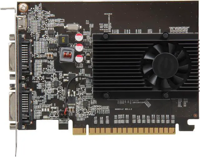 Alt view image 3 of 5 - EVGA GeForce GT 520 (Fermi) 1GB DDR3 PCI Express 2.0 x16 Graphics Card 01G-P3-1526-KR