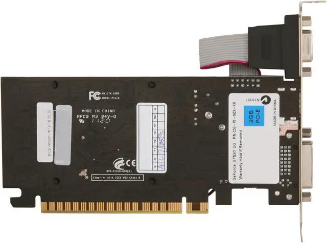 Alt view image 4 of 5 - EVGA GeForce GT 520 (Fermi) 2GB DDR3 PCI Express 2.0 x16 Low Profile Ready Graphics Card 02G-P3-1529-KR