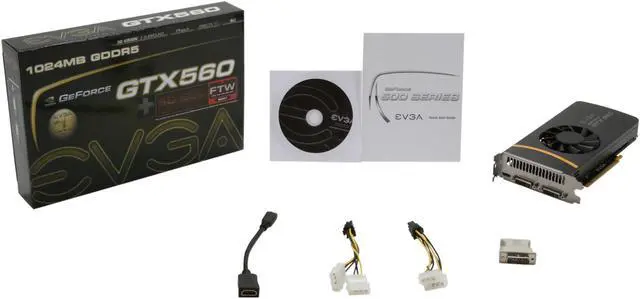 Alt view image 6 of 6 - EVGA 01G-P3-1468-KR GeForce GTX 560 (Fermi) FTW+ 1GB 256-bit GDDR5 PCI Express 2.0 x16 HDCP Ready SLI Support Video Card