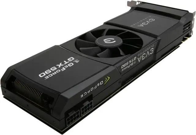 Alt view image 5 of 6 - EVGA 03G-P3-1596-AR GeForce GTX 590 (Fermi) Classified 3072MB 768-bit GDDR5 PCI Express 2.0 x16 HDCP Ready SLI Support Video Card