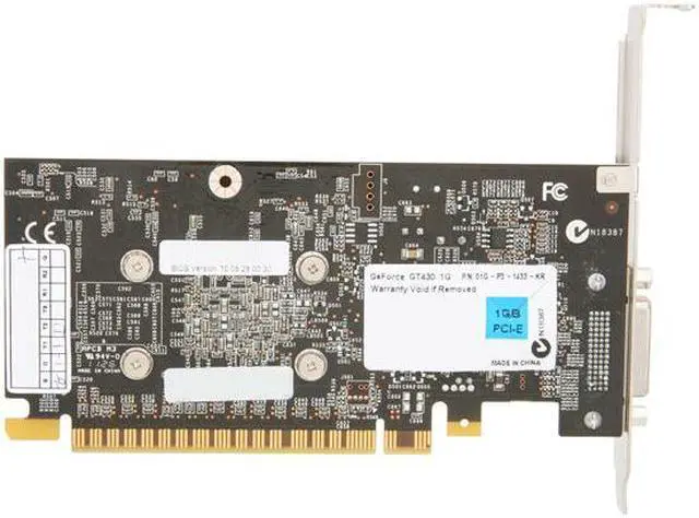 Alt view image 4 of 6 - EVGA GeForce GT 430 (Fermi) 1GB DDR3 PCI Express 2.0 x16 Low Profile Ready Graphics Card 01G-P3-1433-KR