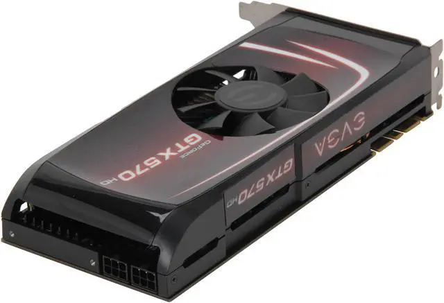 Alt view image 5 of 6 - EVGA HD SuperClocked 012-P3-1573-RX GeForce GTX 570 (Fermi) 1280MB 320-bit GDDR5 PCI Express 2.0 x16 HDCP Ready SLI Support Video Card