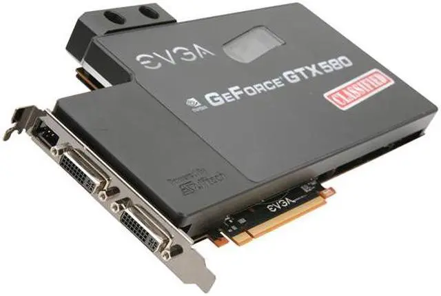 Main image of EVGA 03G-P3-1593-AR GeForce GTX 580 (Fermi) Classified Hydro Copper 3072MB 384-bit GDDR5 PCI Express 2.0 x16 HDCP Ready SLI Support Video Card
