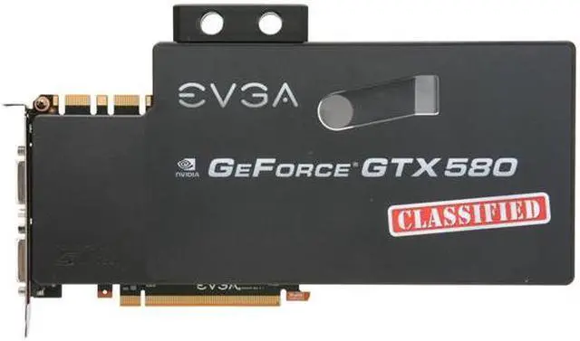 Alt view image 3 of 6 - EVGA 03G-P3-1593-AR GeForce GTX 580 (Fermi) Classified Hydro Copper 3072MB 384-bit GDDR5 PCI Express 2.0 x16 HDCP Ready SLI Support Video Card